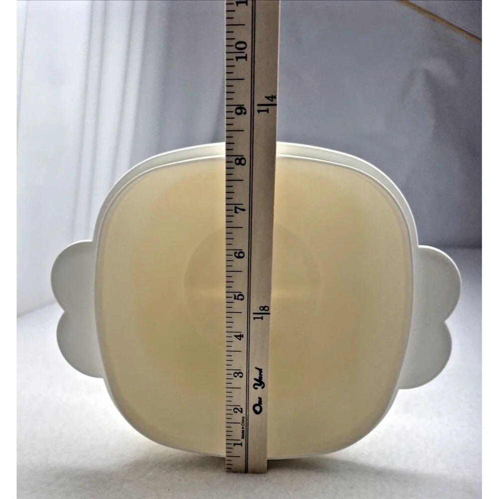 Tupperware Servalier 2510 2511 2512 White Nesting Bowls Set 3 Butterfly Handle